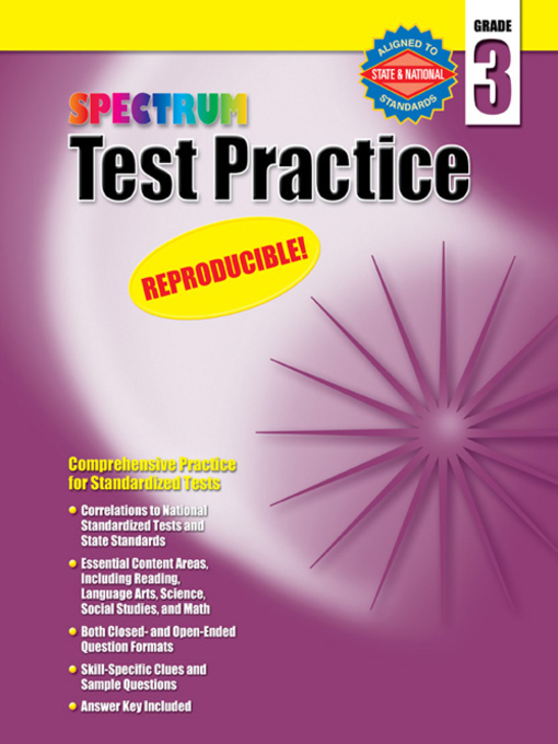 Title details for Spectrum Test Practice, Grade 3 by Spectrum - Available